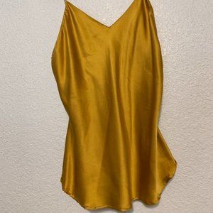 Gold silk camisole xxs